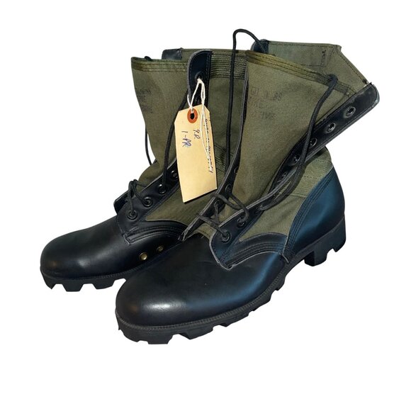 Vintage Mens Jungle Boots Size 9 Green DMS Protective Panama Sole Deadstock New - Picture 2 of 16